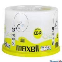 Pyta MAXELL CD-R 700MB 52x (50szt) PRINTABLE, white, do nadruku, cake 624006