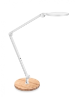 Lampka na biurko CEP CLED-0350, Giant, biay z el. drewna