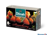 Herbata DILMAH AROMAT TRUSKAWKA 20t*1, 5g czarna
