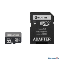 Karta pamici Micro SDhc + adapter 32GB class10 UIII 90MB/s Platinet PMMSD32UIII