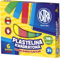 Plastelina Astra kwadratowa 6 kolorw, 83811908