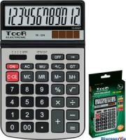 Kalkulator TOOR TR-1216, 12 pozycyjny, podwjne zasilanie 120-1835