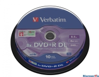Pyta DVD+R VERBATIM DL CAKE(10)DoubleLayer 8.5GB x8 MattSil 43666