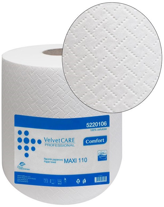 Ręcznik papierowy Velvet MAXi 110m 2w celuloza (opak zbiorcze 6szt), REK0515