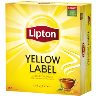 Herbata Lipton ekspresowa, Yellow Label 100 szt., GHK0160
