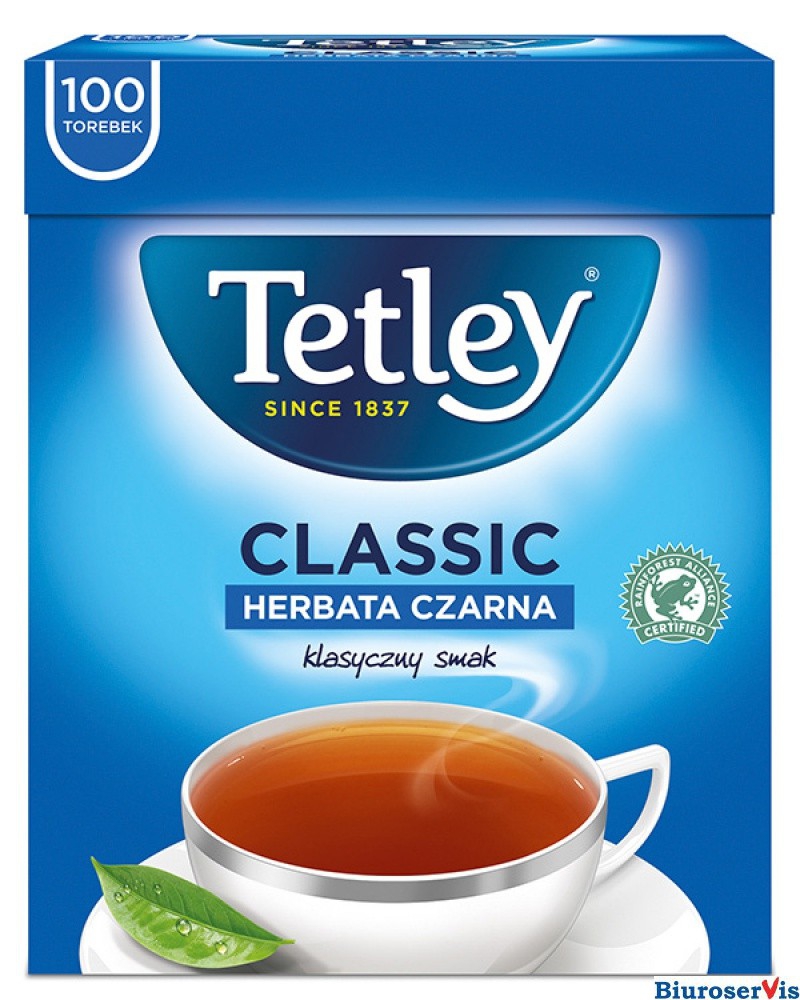 Herbata TETLEY CLASSIC czarna 100 saszetek bez zawieszki, GHK0010