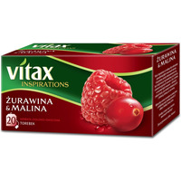 Herbata VITAX Inspirations, 20TB/40g, Żurawina & Malina