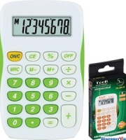 Kalkulator TOOR TR-295-N BIAO-ZIELONY, 8 pozycyjny, kieszonkowy 120-1770