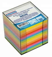 Kostka DONAU nieklejona, w pudeku, 95x95x95mm, ok. 800 kart., neon, mix kolorw