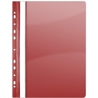 Skoroszyt DONAU, PVC, A4, twardy, 150/160mikr., wpinany, czerwony