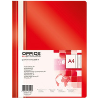 Skoroszyt OFFICE PRODUCTS, PP, A4, mikki, 100/170mikr., czerwony