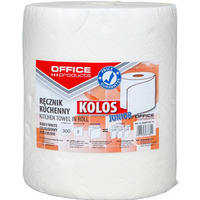 Ręczniki kuchenne celulozowe OFFICE PRODUCTS Kolos Junior, 2-warstwowe, 300 listków, 60m, białe