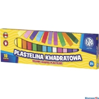 Plastelina Astra kwadratowa 18 kolorw, 83814904