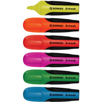 Zakreślacz fluorescencyjny DONAU D-Fresh, 2-5mm(linia), 6szt., mix kolorów