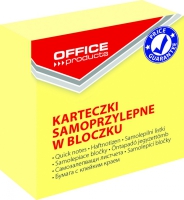 Mini kostka samoprzylepna OFFICE PRODUCTS, 50x50mm, 1x400 kart., pastel, jasnożółta