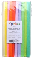 Bibua marszczona GIMBOO Pastel, w rolce, 25x200cm, 10szt., mix kolorów