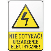 Tabliczka Nie dotykać urządzenie elektryczne ZZ-1eoa/913ZN