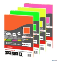 Fluorescencyjne etykiety samoprzylepne A4 pomaraczowe 25 ark Emerson ETOKPOM001x025x010