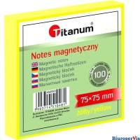 Notes elektrostatyczny 75x75mm 100k żółty 456959 TITANUM bloczek