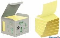 Ekologiczne karteczki samoprzylepne Post-it Z-Notes z certyfikatem PEFC Recycled, te, 76x76mm, 6 bloczkw po 100 kar