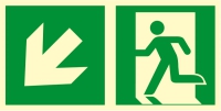 Znak TDC, Kierunek do wyjcia ewakuacyjnego – w dó w lewo 1