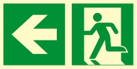 Znak TDC, Kierunek do wyjcia ewakuacyjnego – w lewo