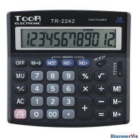 Kalkulator TOOR TR-2242, 12 pozycyjny, podwjna pami 120-1458