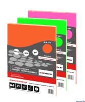 Fluorescencyjne etykiety samoprzylepne rowe kka 40mm 25 arkuszy Emerson ETOKROZ02x025x010