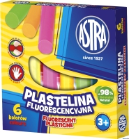 Plastelina Astra fluorescencyjna 6 kolorw, 83811906