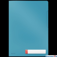 Folder A4 z kieszonk na etykiet Leitz Cosy, niebieska 47080061