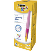 Długopis BIC Kids Różowy dla uczniów niebieski, 918458