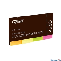 Zakładki indeksujace GRAND GR-Z4-50 4 kol. 50 x 20 mm