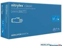 Rękawice nitrylowe L (100) niebieskie NITRYLEX MERCATOR MEDIAL 8%VAT