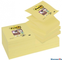 Bloczek samoprzylepny POST-IT Super sticky Z-Notes (R330-12SS-CY), 76x76mm, 1x90 kart., żółty