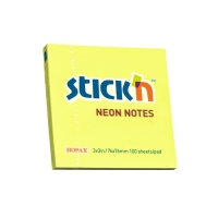 Notes Samoprzylepny 76mm x76mm Stickn, zty neon