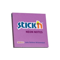 Notes Samoprzylepny 76mm x76mm Stickn, fioletowy neon