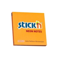 Notes Samoprzylepny 76mm x76mm Stickn, pomaraczowy neon