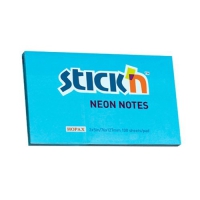 Notes Samoprzylepny 127X76mm Stickn, niebieski neon
