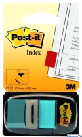 Zakadki indeksujce POST-IT (680-23), PP, 25,4x43,2mm, 50 kart., jaskrawoniebieskie