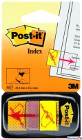 Zakadki indeksujce POST-IT z nadrukiem rka+owek (680-31), PP, 25, 4x43, 2mm, 50 kart