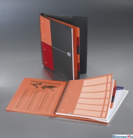 Koonotatnik A4 80 kartek, kratka / tagi, INTERNATIONAL ORGANISERBOOK, OXFORD, 100102777