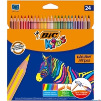 Kredki owkowe BIC Kids Eco Evolution Stripes 24kol., 950525