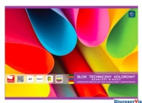 Blok tech.A4 kolor.20k barwiony w masie INTERDRUK