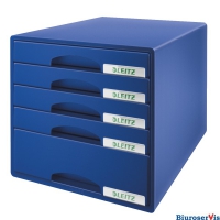 Pojemnik z 5 szufladami Leitz PLUS, niebieski 52110035
