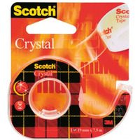 Taśma ScotchR Crystal Clear, przezroczysta, 19mmx7, 5m na podajniku