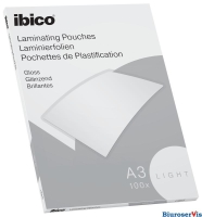 Folia do laminacji IBICO, A3, przezroczysta, 80mic., połysk, 100 szt., LIGHT 627311