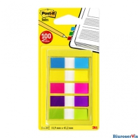 Zakładki indeksujące POST-IT (683-5CB), PP, 12x43mm, 5x20 kart., mix kolorów