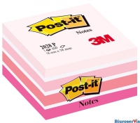 Kostka samoprzylepna POST-IT (2028-P), 76x76mm, 1x450 kart., różowa