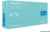 Rękawice nitrylowe M 100szt kolor miętowy bezpudrowe MERCATOR MEDICAL 8%VAT