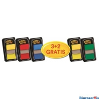Zestaw promocyjny zakładek POST-IT (680 -P5+2), PP, 25, 4x43, 2mm, mix kolorów, 3+2 GRATIS